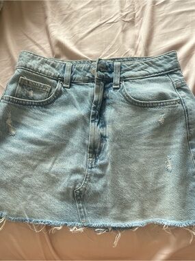 Cotton On Light Blue Denim Mini Skirt